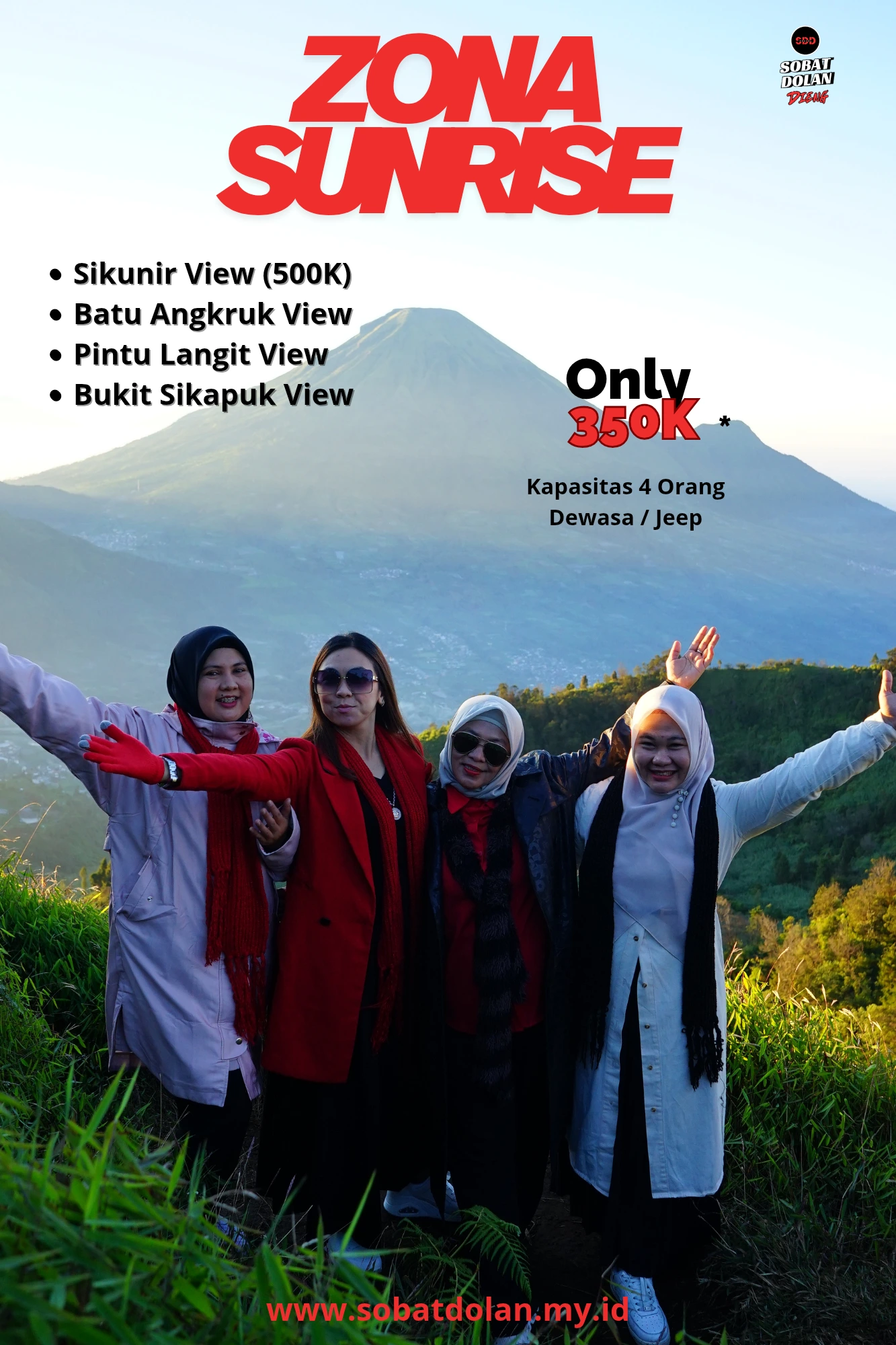 Pemandangan Sunrise di Dieng